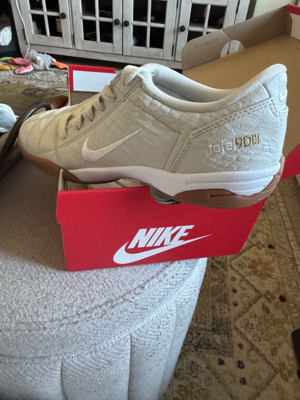 Nike Women’s Cream White Low-Profile Sneaker with Gum Sole